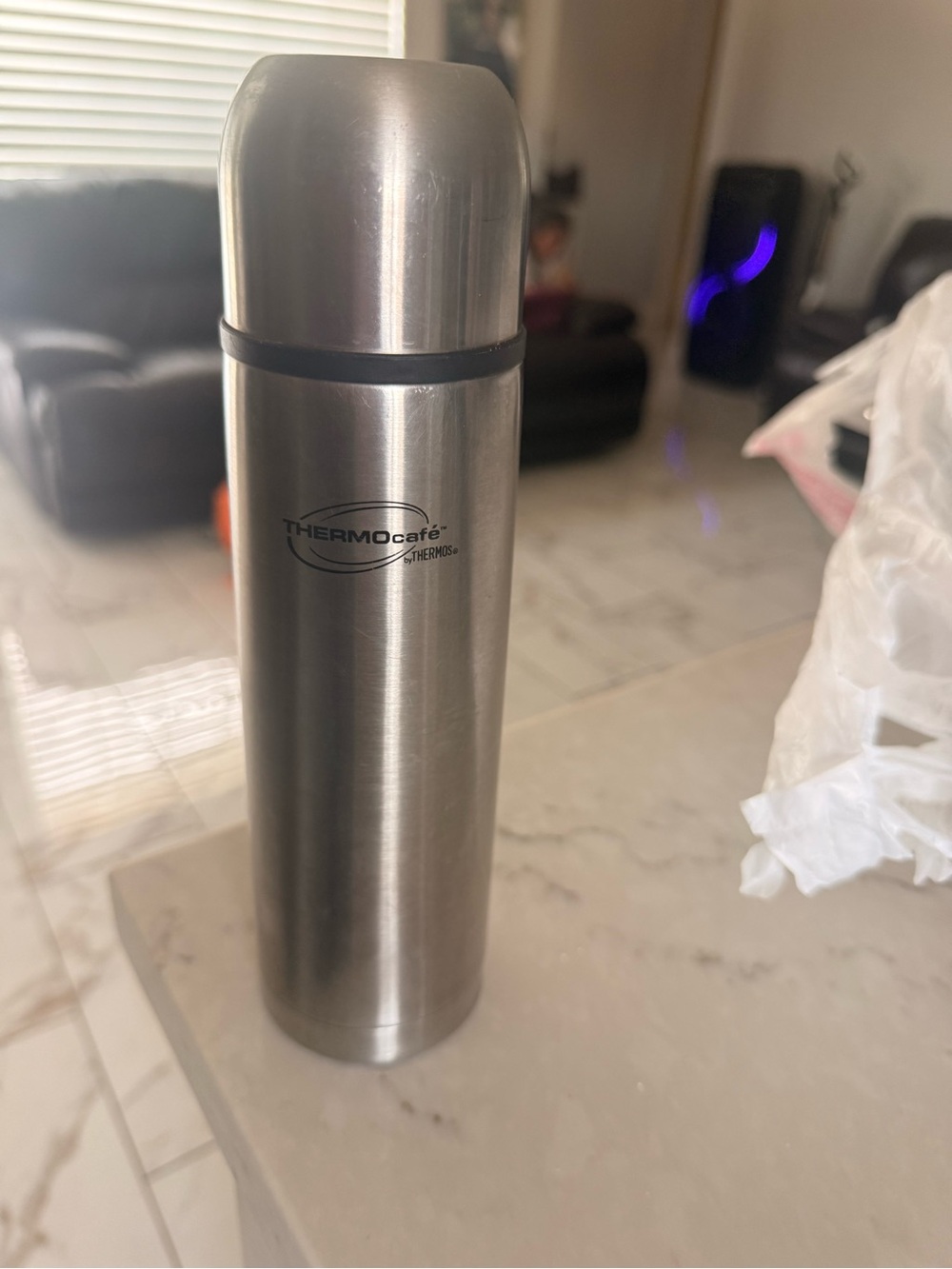 Thermos Bottle on Counter